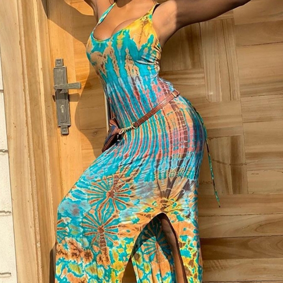 Dresses & Skirts - 🎉2 for $15🎉🆕 Tie-dye Boho Slit Maxi Dress
